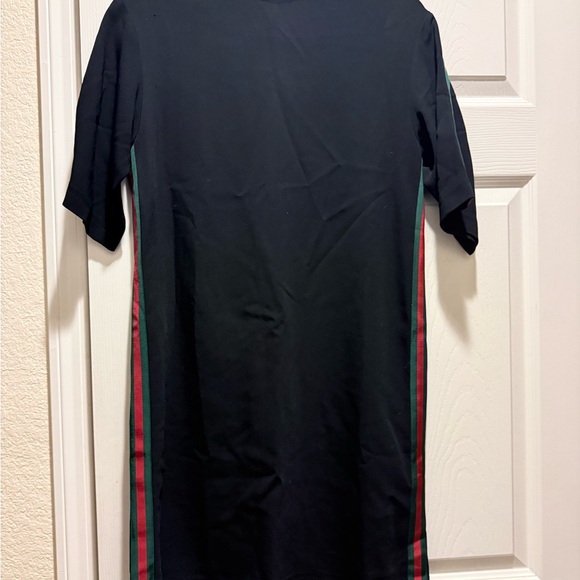 Gucci Black Dress with Red and Green Accents Gucci Black Dress with Red and Green Accents